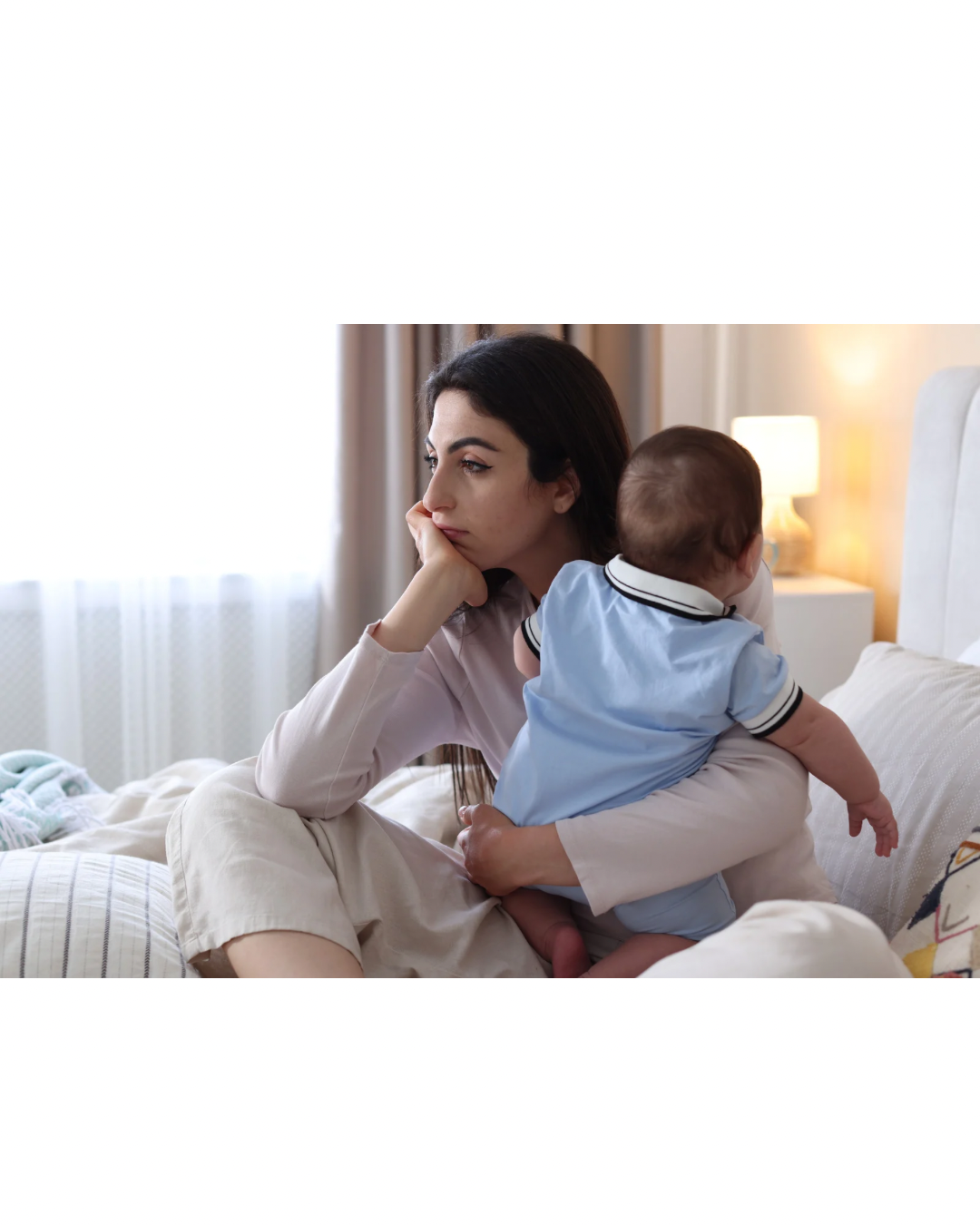 New mom struggling with postpartum rage, overstimulation, irritability and overwhelm.